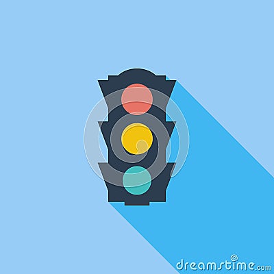 Traffic light icon. Vector Illustration