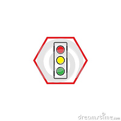 Traffic light icon vector royality Vector Illustration