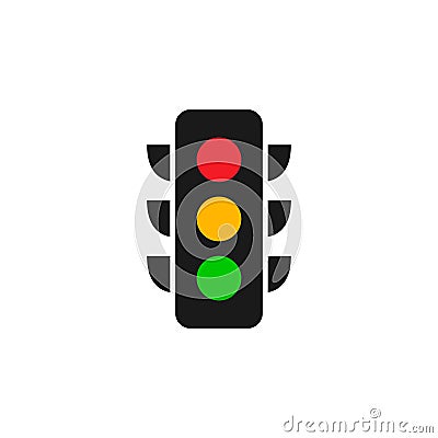 Traffic light logo graphic design template vector illustration Vector Illustration