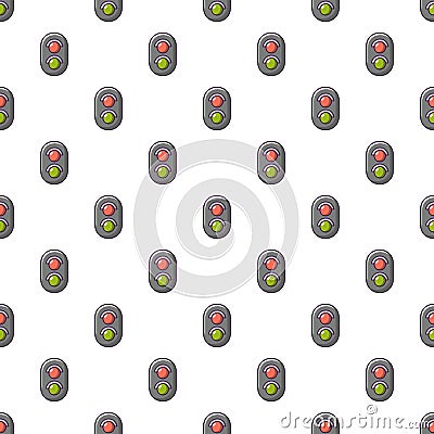 Traffic light railway pattern seamless Vector Illustration