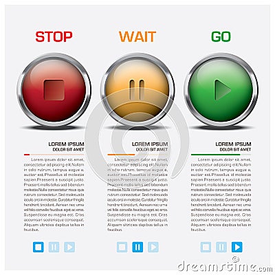 Traffic Light Sign Infographic Vector Illustration