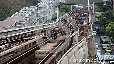 The Skytrain Rails Editorial Stock Photo