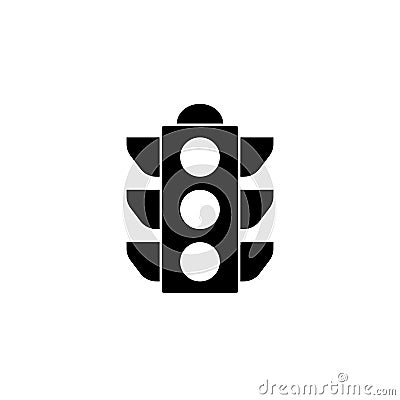 Traffic light solid icon, stoplight and navigation Vector Illustration