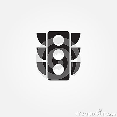 Traffic light vector icon illustration graphic design. Vector Illustration