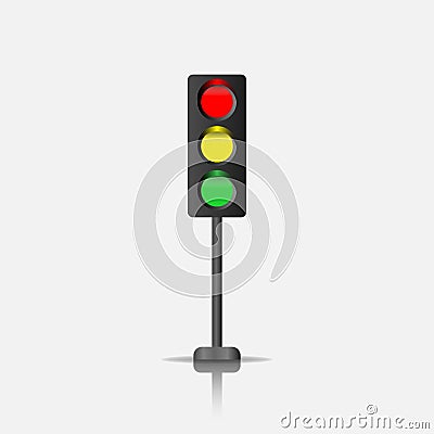 Traffic light vector icon. Vector Illustration