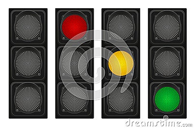 Traffic lights for cars vector illustration Vector Illustration