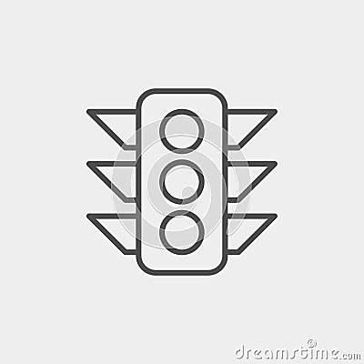 Traffic lights icon vector. Signal, lamp, stoplight vector illustration Vector Illustration