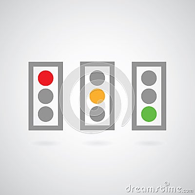 Traffic lights symbol Vector Illustration