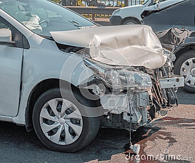 Traffic Mishap Car accident. Stock Photo