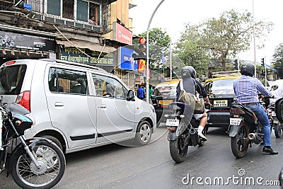 Traffic in Mumbai, India Editorial Stock Photo