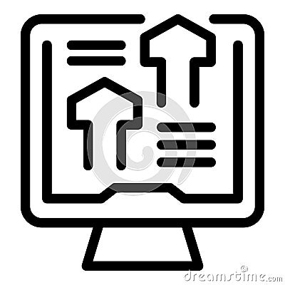 Traffic operation icon outline vector. Logistics network system Vector Illustration