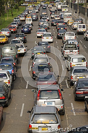 Traffic queue Editorial Stock Photo