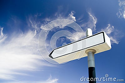 Traffic sign over a cloudy sky Stock Photo