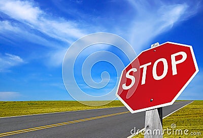 Traffic sign stop Stock Photo