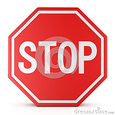 Traffic sign stop Stock Photo