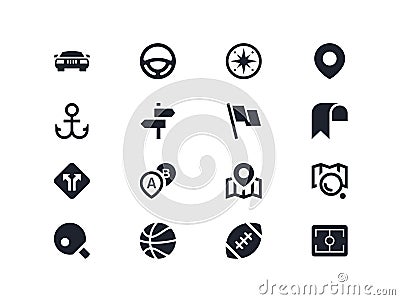 Traffic and sport icons. Lyra series Vector Illustration