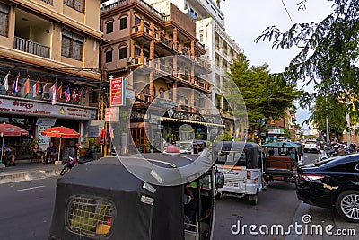 The streets of Phnom Penh downtown, Cambodia Editorial Stock Photo