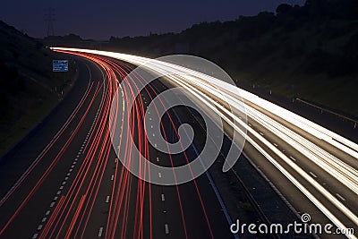 Traffic trails Stock Photo