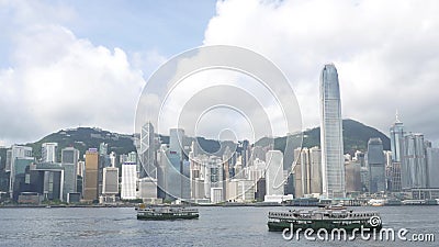 Traghetto della stella e di giorno soleggiato in Hong Kong Traghetto della stella e di giorno soleggiato in Hong Kong
