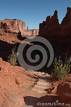 Trail in Arches Stock Photo