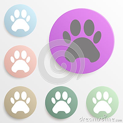 trail of the beast badge color set. Simple glyph, flat vector of web icons for ui and ux, website or mobile application Stock Photo
