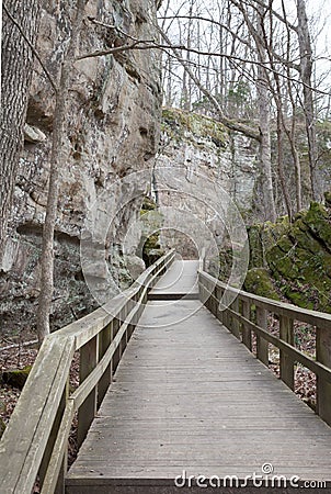 Trail in Giant City State Park Stock Photo