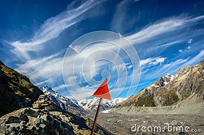 Trail guiding signs. Stock Photo