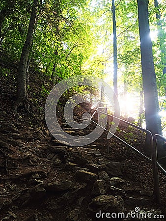 Trail leading on the top of Sokolica mountain,summer august 2022 Stock Photo