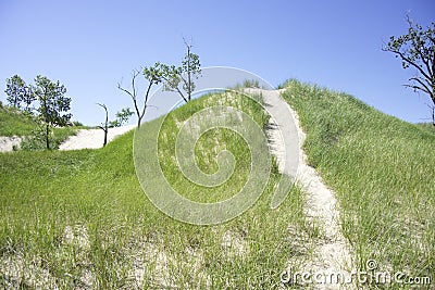 Trail in Muskegon Michigan. Stock Photo