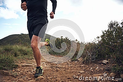 Trail running fitness Stock Photo