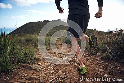 Trail running fitness Stock Photo