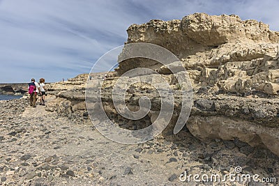 Ajuy in eastern Fuertaventura Editorial Stock Photo