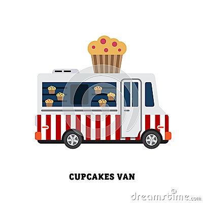 Trailer fast food vector illustration isolated Vector Illustration