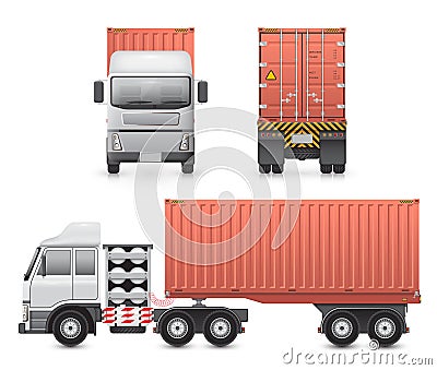 Trailer truck vector Vector Illustration