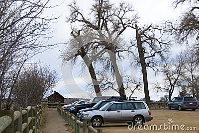 Trailhead Parking Lot Stock Photo