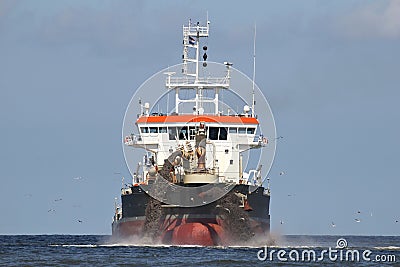 Trailing suction hopper dredger Stock Photo