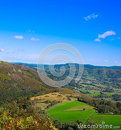 Euskal Herria view from the Larla mines Stock Photo