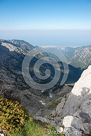 The trailway on summit of Mount Olympus Stock Photo