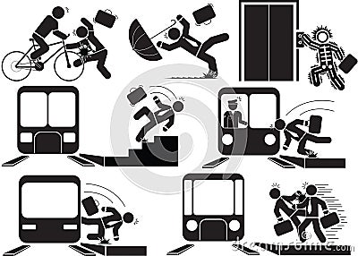 Train accident Vector Illustration