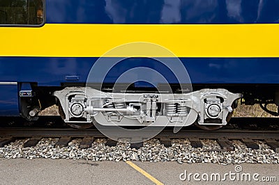 Train axle Stock Photo