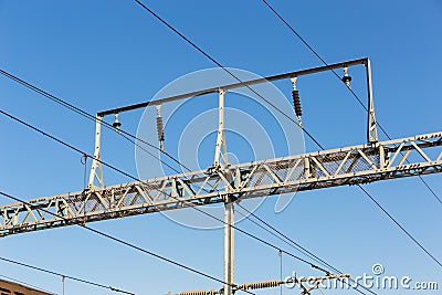 Train cable Stock Photo