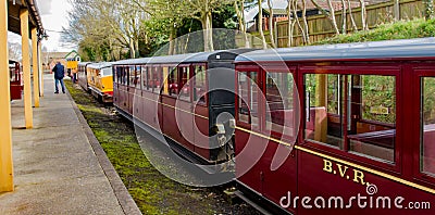 Train carriages surplus to requirements on the Bure Valley Railway Editorial Stock Photo