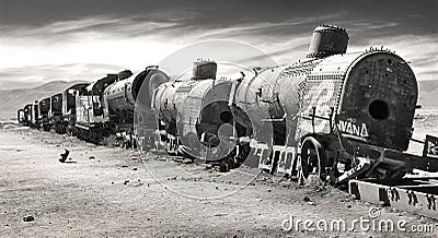 Train cemetery Stock Photo