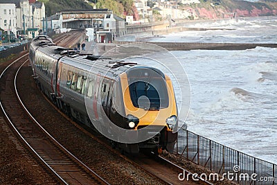 Train at Dawlish Stock Photo