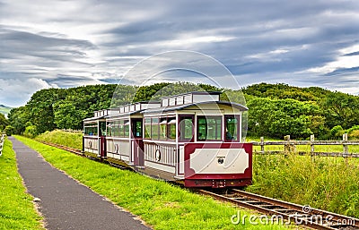 Train at the Giant's Causeway and Bushmills Railway, Northern Ir Stock Photo