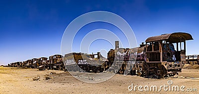 Train Graveyard, Uyuni, Bolivia Editorial Stock Photo