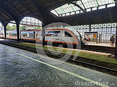 great glass hall of the railway station gÃ¶rlitz a wonderful monument and architecture Editorial Stock Photo