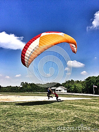 June 4 2016,Jugra,Malaysia;Above the land,under the sky, landing on land,forever fly. Editorial Stock Photo