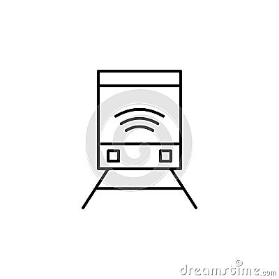 train icon. Element of Internet related icon for mobile concept and web apps. Thin line train icon can be used for web and mobile Stock Photo