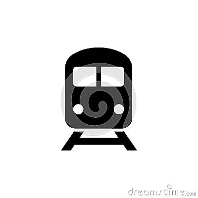 Train icon in flat style Vector Illustration